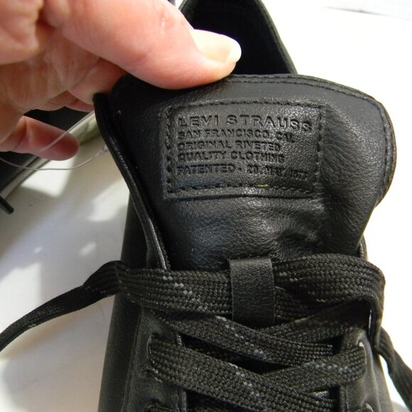 Levi's Black Faux Leather Sneakers NWOT - Picture 9 of 9